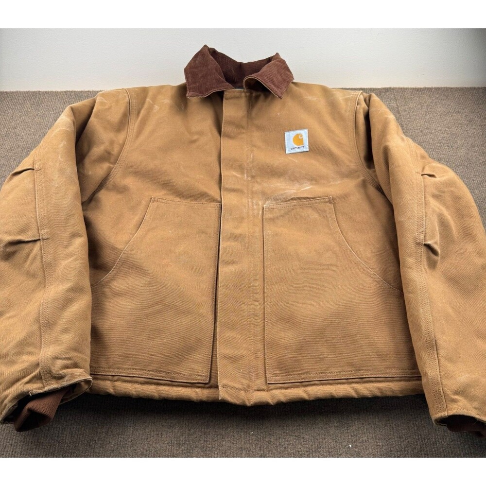 Vintage Carhartt J02BRN JQ186 Jacket Men's 40 Artic Quilted Lined USA Canvas